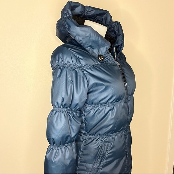 The North Face Puffer Quilted Jacket Teal 550 Insulated Hooded Women’s XS - Picture 3 of 11